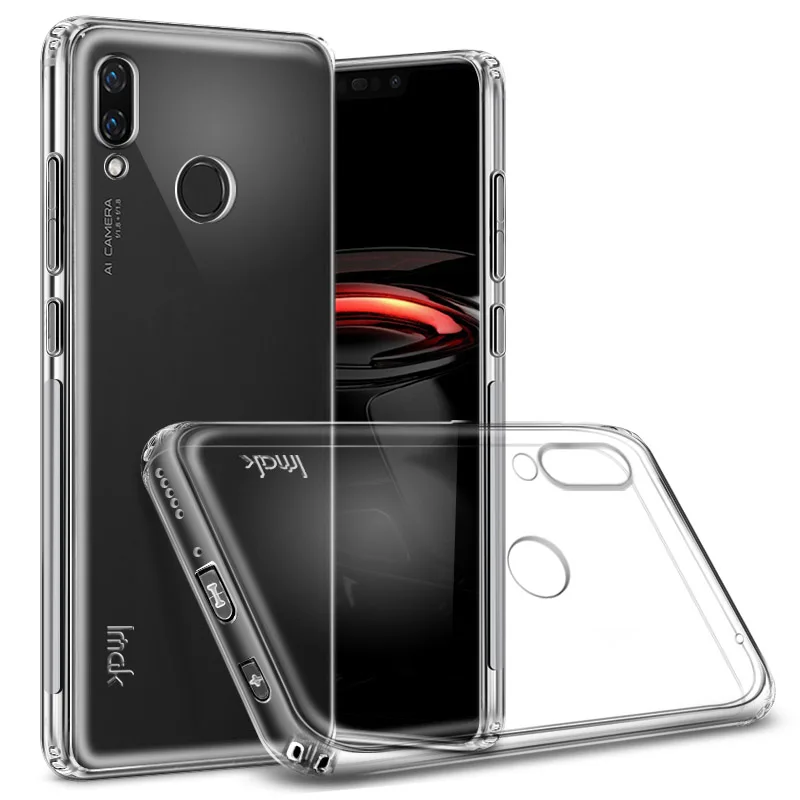 Imak Soft Silicone Case for Huawei Nova 3 3i Transparent Cover For Hawei / P Smart Plus Nova3 6.3&quot Coque with Film |
