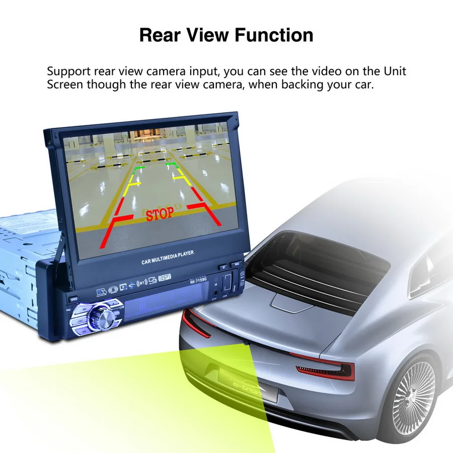 Clearance by DHL or Fedex 5pcs New 7-inch fully automatic vehicle expansion MP5MP4MP3 7colorful lights GPS navigation RK 7158G RK-7158G 2