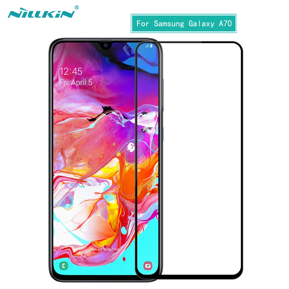 

sFor Samsung Galaxy A70 Glass Nillkin Screen Protector CP+ Full Glue Cover Tempered Glass For Samsung Galaxy A70 Film 0.33mm