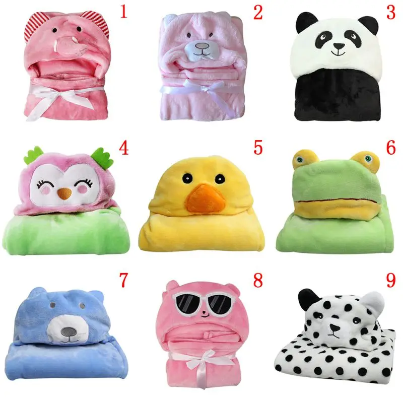 

Baby Blanket Soft Baby Child Bath Towel Cartoon Animal Shape Hooded Towel Baby Package Hooded Bathrobe