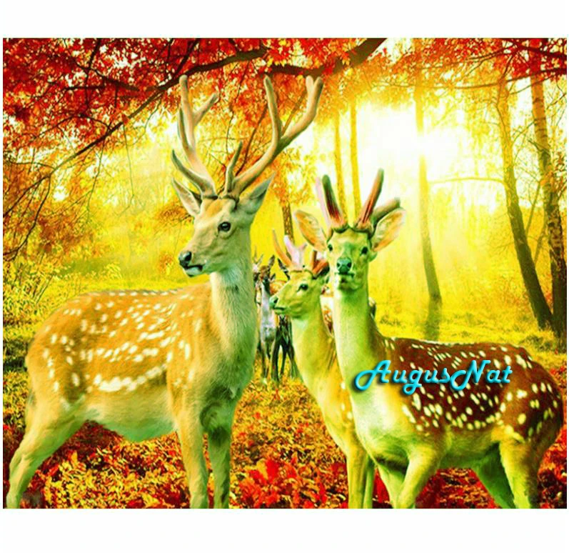 deers diamond painting full drill elk wall art picture animals diamond
