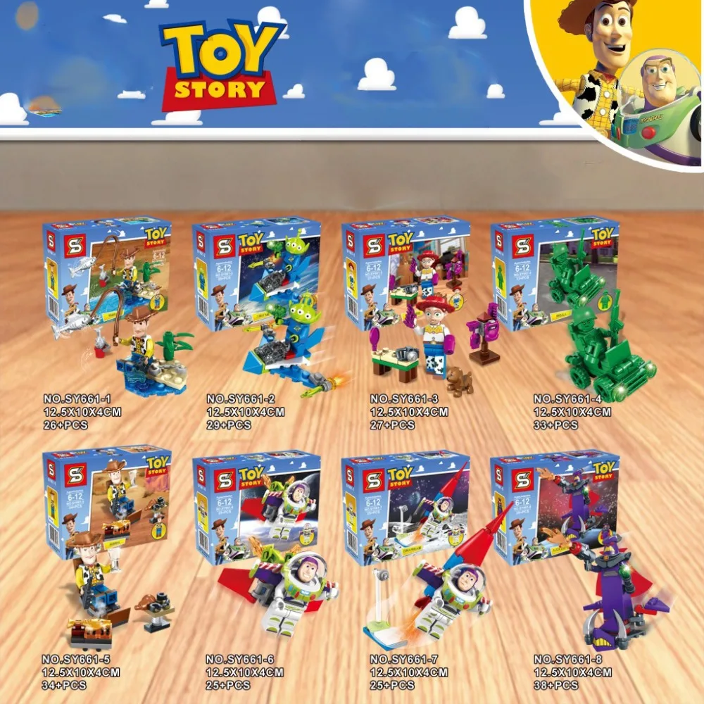 Хао gaole 8 шт. 2017 Toy Story sy661 Базз Лайтер год Вуди император Zurg squeezy иностранцы здания