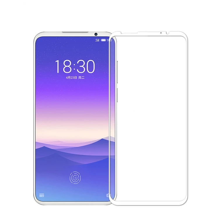 Meizu 16S закаленное стекло полное покрытие полный клей meizu 16s протектор экрана ультра тонкий 9H 2.5D изогнутый край-к-край покрытие пленка mofi - Цвет: white