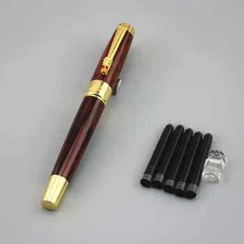 

DKW brand fountain pens metal stainless steel pen school office Stationery writing materials business gift with 5pcs ink sac 027