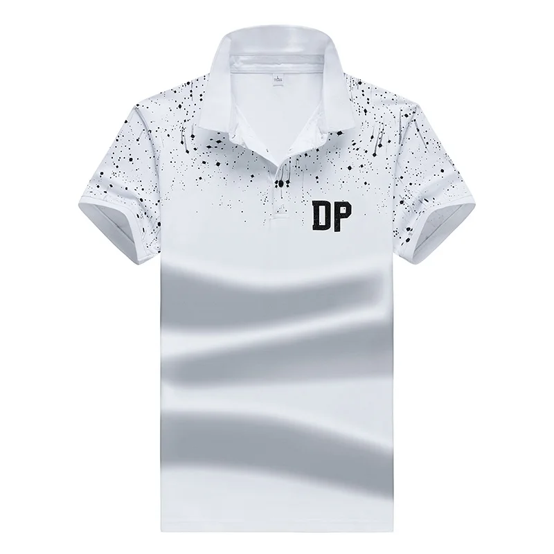 

Polka Dot Printed Solid Color Men's POLO Shirt Casual Fashion Brand Polo Men's Shirt Short Sleeve Lapel Shirt;YA219