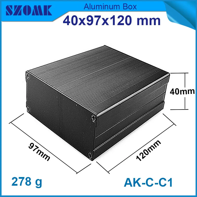

1 piece free shipping customized and anodizing aluminum extrusion enclosure for pcb broad 40*97*120mm