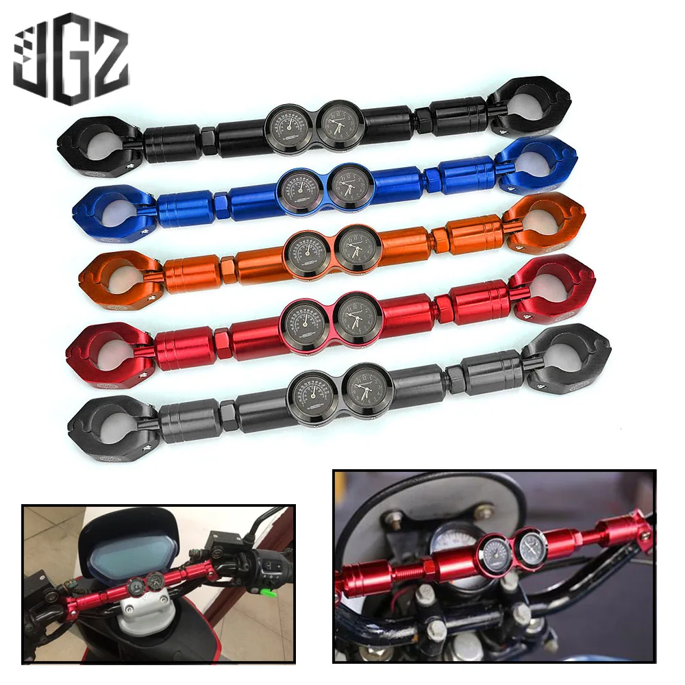 

Motorcycle Universal Waterproof Handlebar Extension Balance Cross Bar Adjustable Clock Barometer for KTM Yamaha Kawasaki Harley