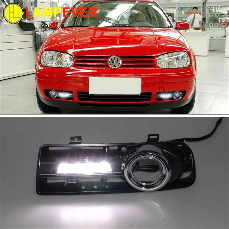 

2 шт./компл. СИД DRL Для VW Гольф 4 1998 1999 2000 2001 2002 2003 2004 2005 Новый Габаритные огни Водонепроницаемый Daylights