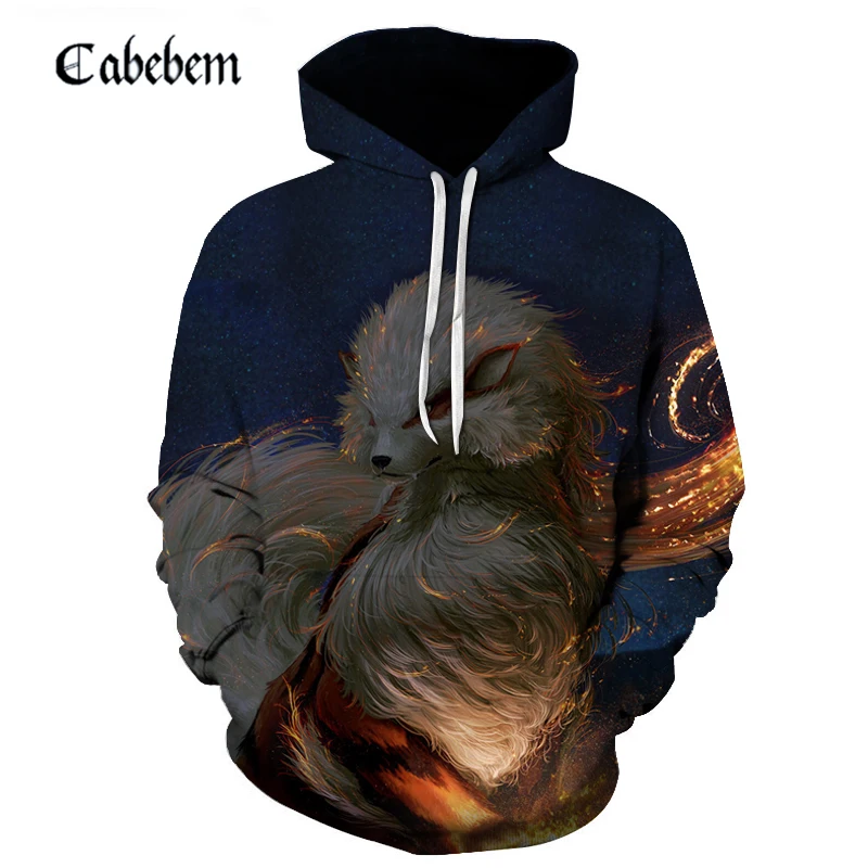 

Marvel animation film 3D animation printing pullovers 3D variation ling fox print pullovers stylish men's hoodies sportswear