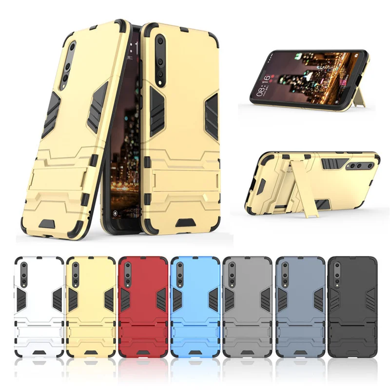 

2-in-1bracket Robot Anti-fall Sleeve for Huawei P20 Pro Cases Iron Man Armor Mobile Phone Shell for Huawei P20 Lite Case