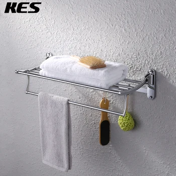 

KES A3010 Towel Rack with Foldable Towel Bar 24 Inch, Polish Chrome