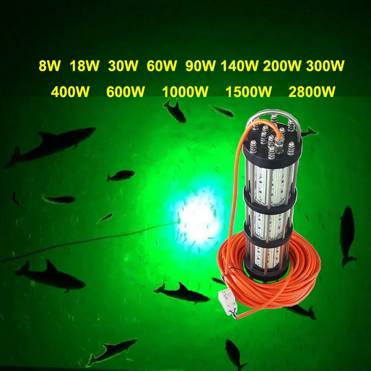 Fishing Lure 2800W AC 200 240V 30M Cable Deep Underwater LED Fishing