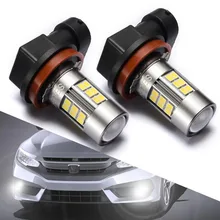 Sealight 2 шт. фар автомобиля H11 H8 LED H16 туман лампочка Универсальный Авто Туман лампы дневного Бег свет 1200lm 6000 К белый