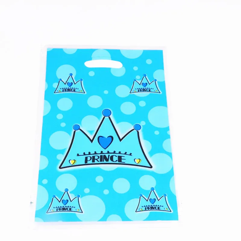 20Pcs/Lot Cartoon Bags Gift baby boy crown Theme Girl Happy Birthday Party Decoration Supplies for Kids | Дом и сад