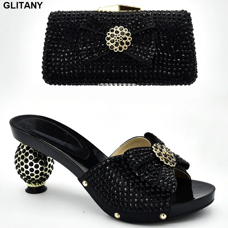 

New Arrival Italian Shoe and Bag Set for Party In Women Luxury Shoes Women Designers Nigerian Women Party Pumps with Purse