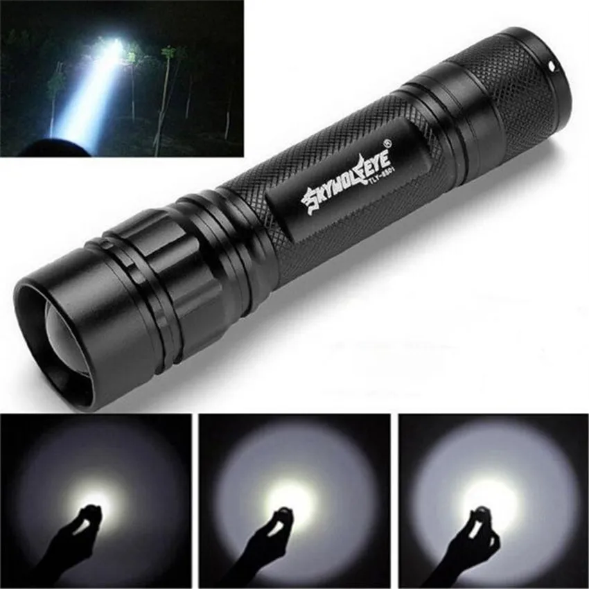 

Skywolfeye Super 3000 Lumens 3 Modes CREE XML XPE LED 18650 Flashlight Torch Lamp Powerful Dropshipping L4