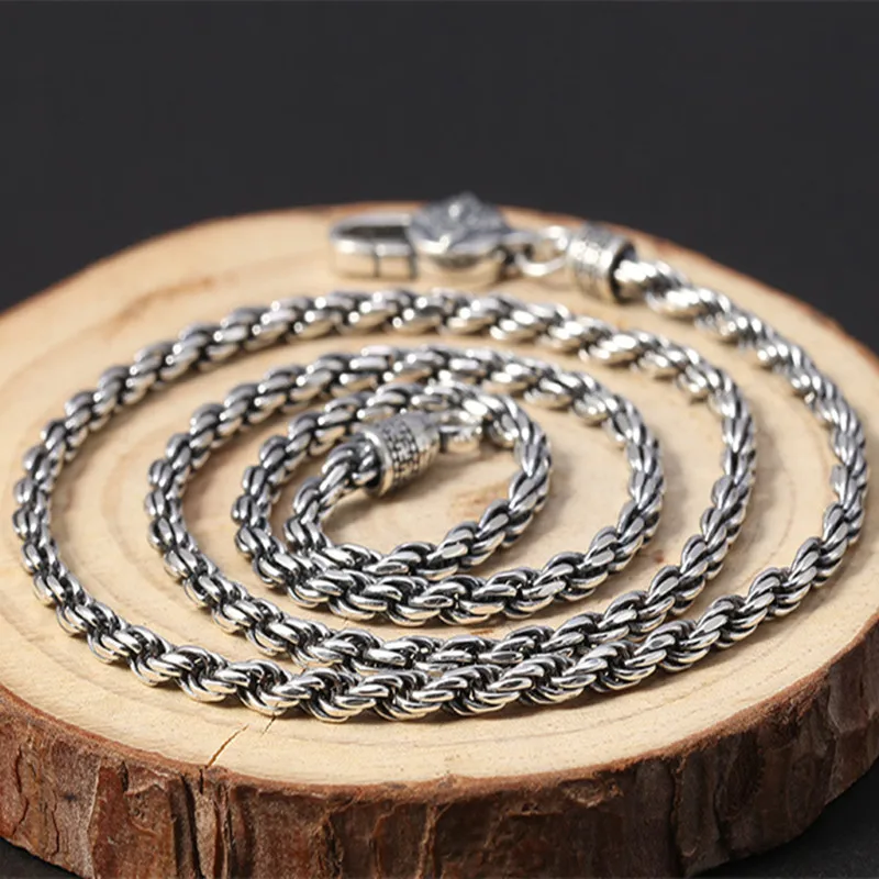 Ожерелье из серебра 100% пробы толщиной 3 мм 70 см|sterling silver necklace|925 sterling necklacelong necklace |