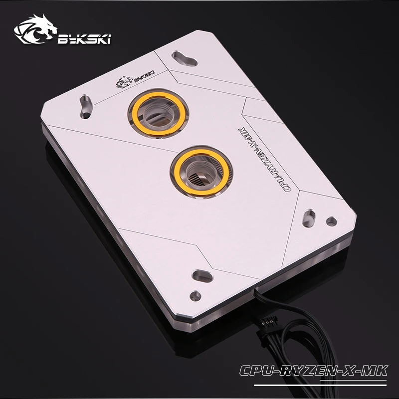 

Bykski CPU Block for AMD AM3/AM3+/AM4 ,Water cooling Processor cooler,5v 3pin,12v 4pin , Silver CPU-RYZEN-X-MK