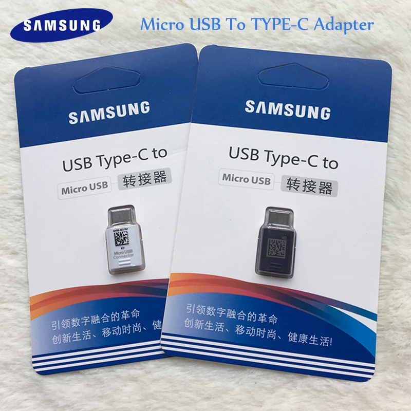 

Original Samsung Micro USB to Type C Converter Type-c Cable Adapter Fast Charger For Samsung Galaxy S8 S9 Plus/Note8 9/A8 2018