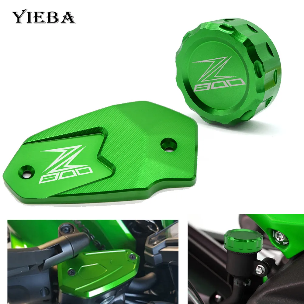 For Kawasaki Z800 2013 2014 2015 2016 Z900 CNC  Aluminum Motorcycle Brake Fluid Fuel Reservoir Tank Cap Cover