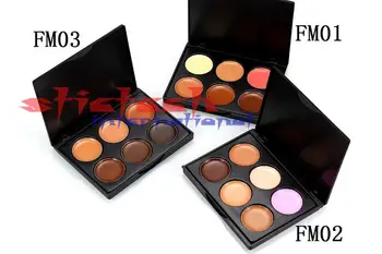 

by dhl or ems 100pcs Dark circles Pores Full Cover 6 Color Eye Face Foundation Palette Contouring Concealer Cream Makeup