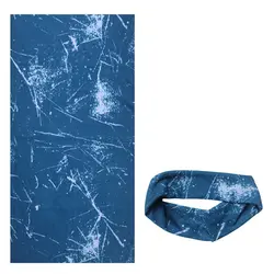Многофункциональный Спорт Мода Путешествие повязка бесшовные шеи шарф солнцезащитный крем платок темно-синий в горошек
