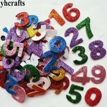 360PCS 4bags LOT 0 9 numbers Glitter foam stickers 10 design Scrapbooking kit Early educational Kindergarten