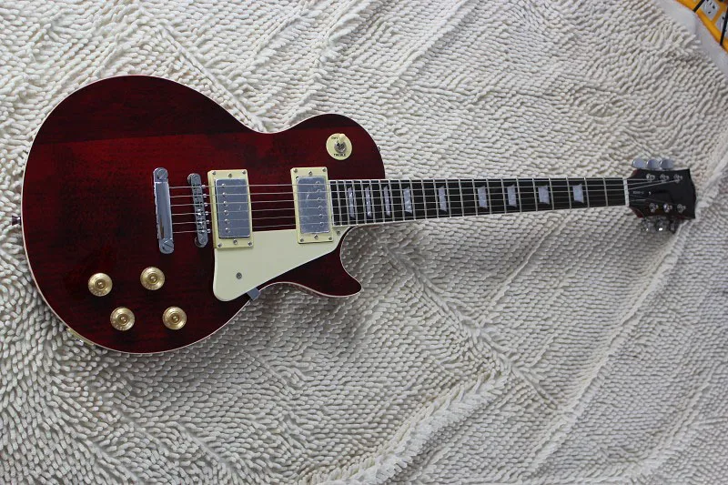 Top High Quality ONE PIECE NECK ** Flame Maple wine red Tiger stripes Tea Burst Electric Guitar 15-9 | Спорт и развлечения