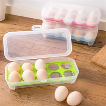 D-5 High Cost-Effective Single Layer Refrigerator Food 10 Eggs Airtight Storage container plastic Box