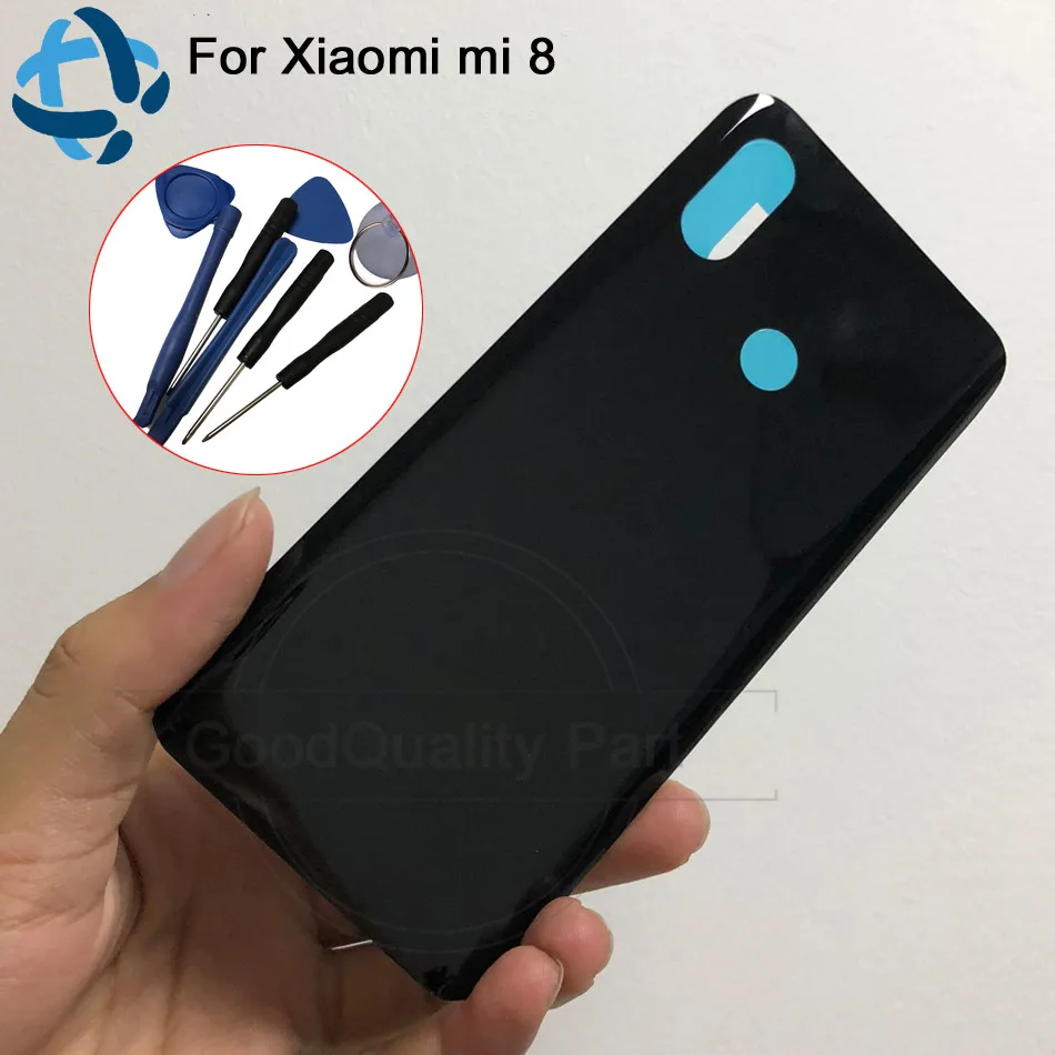Новый корпус для Xiaomi mi 8 mi8 Задняя стеклянная крышка батареи задняя дверь Корпус