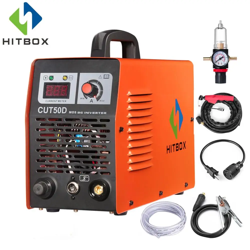 

HITBOX Plasma Cutter Cutting Machine CUT50 Double Voltage Gas Plasma Welder 110V 220V Portable Size Cutting Tools