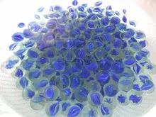 1.6 cm glass marbles 8 petals Pachinko ball blue color garden decoration stone checkers cat toy fish tank Vase Filler liquid marbles