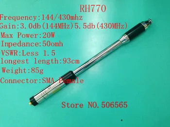 

RH770 SMA-Female UV dual band antenna 144/430MHz for Kenwood Baofeng bf UV5R ,QUANSHENG TYT PUXING Freeshipping