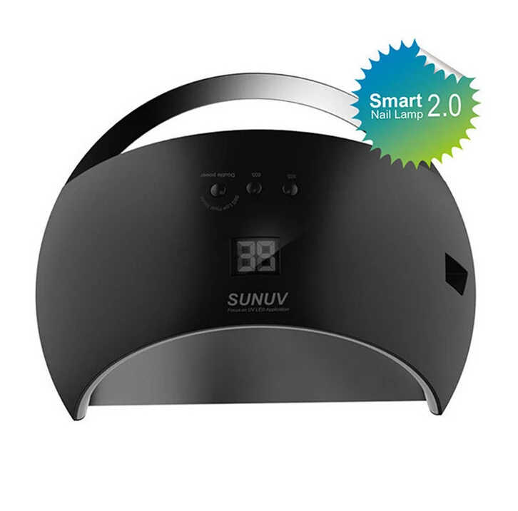 

SUN6 Smart Lamp Nail LED UV Lamp Dryer Metal Bottom LCD Timer Multicolors for Curing UV Gel Polish Nail Art Tools 48W White