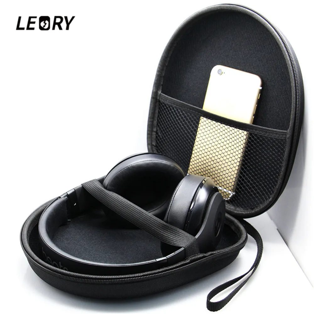 LEORY On-ear Headphone Cable EVA Storage Carrying Base Case for BOSE for Audio Technica for SONY for Sennheiser Headphones LEORY On-ear Headphone Cable EVA Storage Carrying Base Case for BOSE for Audio Technica for SONY for Sennheiser Headphones