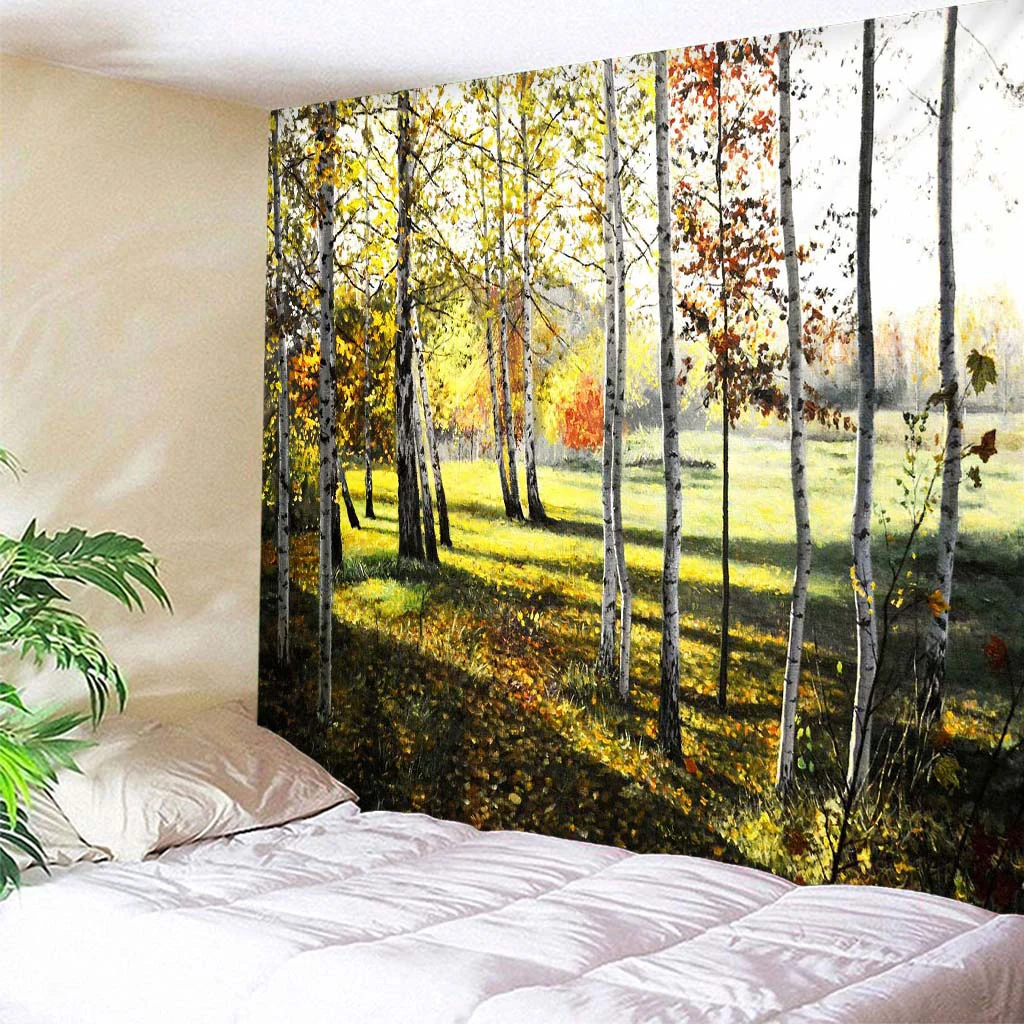 MagiDeal Landscape Printed Hanging Wall Tapestry Hippie Retro Home Decor Yoga Beach Towel  Home Textile 