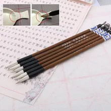 6 шт Кисти шерстяные и кроличьи волосы кисти ручка набор+ 1 простой Inkstoney