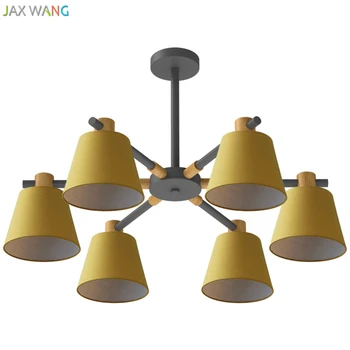 

Modern Macarons Chandeliers Fabric Lampshade hangling Lights for Living Room Bedroom Restaurant Home Lighting Fixtures lustre