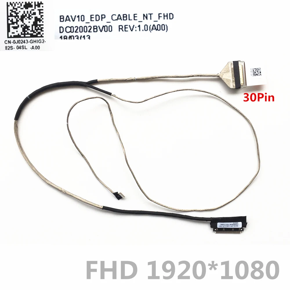 Новый DC02002BV00 кабель для Dell inspiron 5455 5545 5547 5548 5557 P39F FHD Lcd Lvds CN 0J0243 1980х1080|lcd lvds cable|lcd cablefor