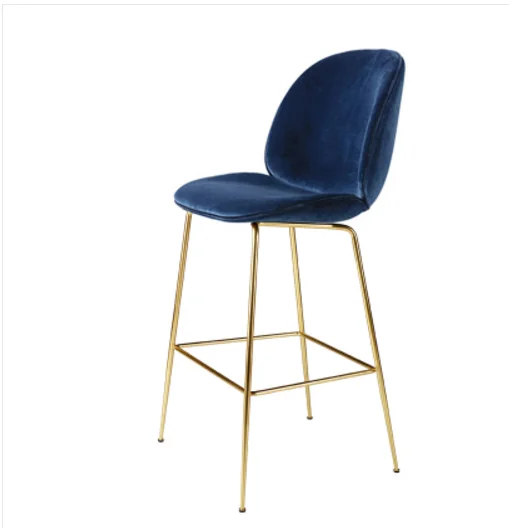 15% Nordic Style Back Bar Chair Bar Personality Creative High Bar Stool Simple Casual Cafe Chair Dining Chair 65cm Height