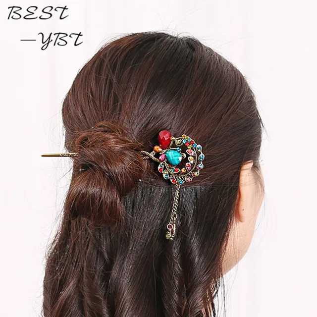 Download 1 Pcs Stylish Female Retro Hair Clips Crystal Butterfly Flower Combs Hair Sticks Haarschmuck Hair Accessories Hair Accessories Hair Clipaccessories Hair Accessories Aliexpress
