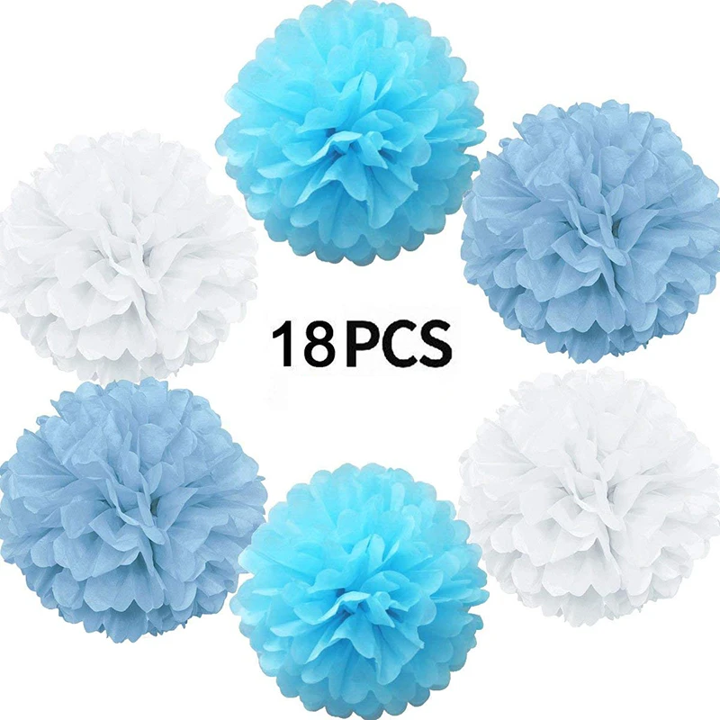 aliexpress com buy 18 pcs diy tissue paper pom pom tissue paper flower craft kit