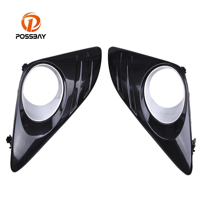 

POSSBAY Auto Hole Grilles Fog Light Covers for Toyota Camry (XV50) XLE 2012 2013 2014 Front Lower Bumper Grill Cover Decoration