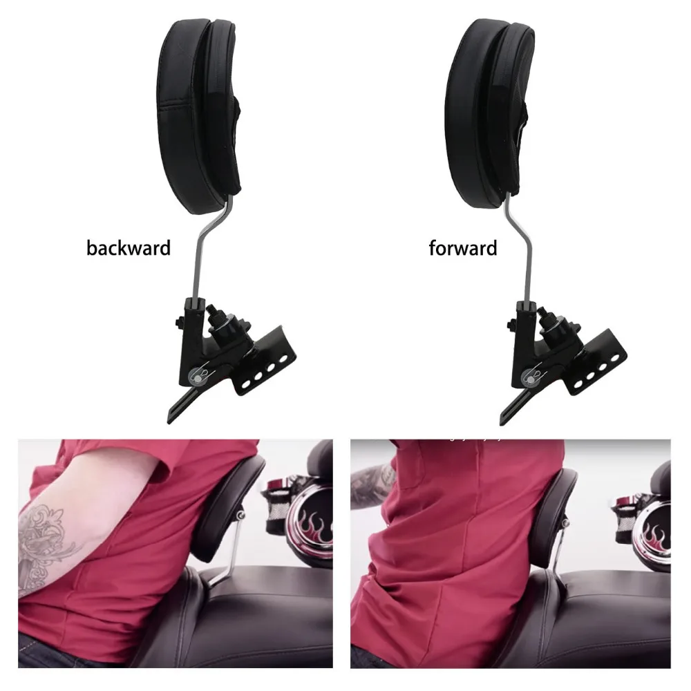 

Motorcycle Adjustable Driver Backrest with Storage Bag for Harley Touring Models Electra Glide 1997-2016 fast shipping #58214