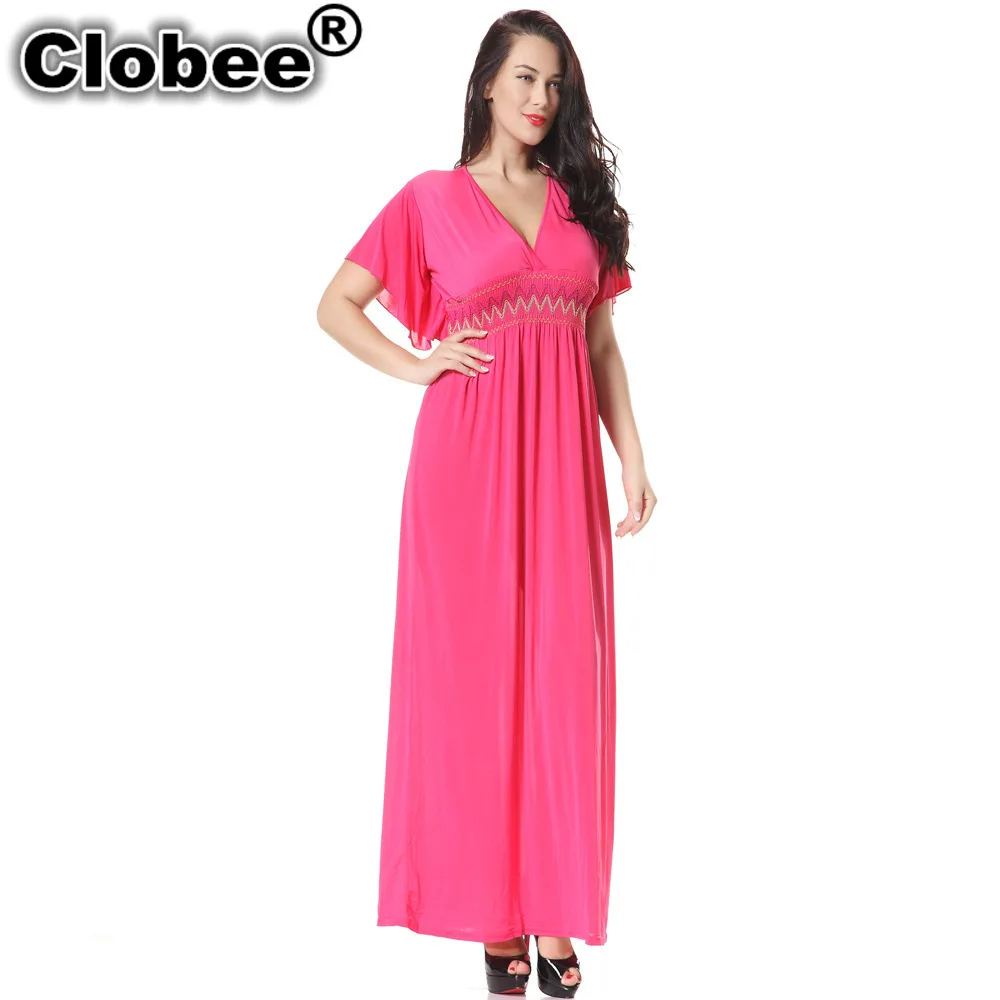 Женское длинное пляжное платье Elbise Vestiti donna estivi синее розовое большого размера 6XL