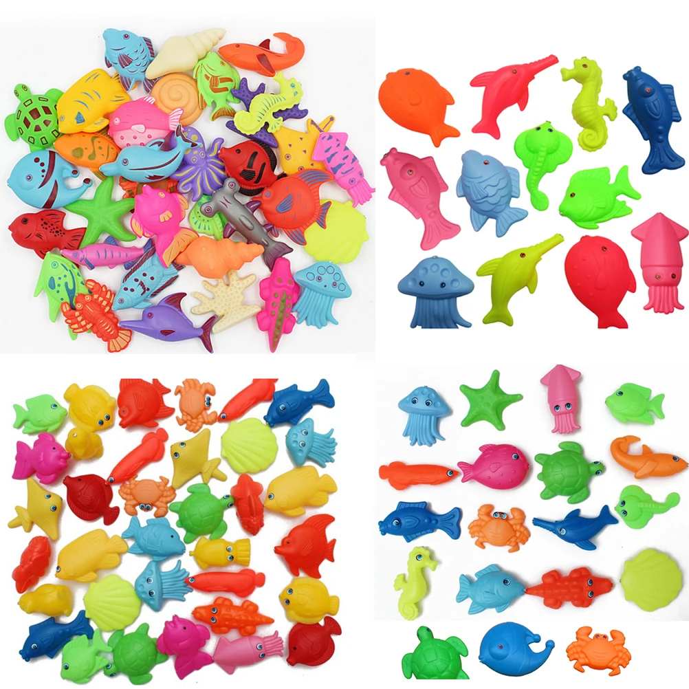 Пластиковые рыбки для детей 3 шт. высокое качество Развивающие игрушки для детская игра в рыбалку Магнитная забавная рыболовная игрушка