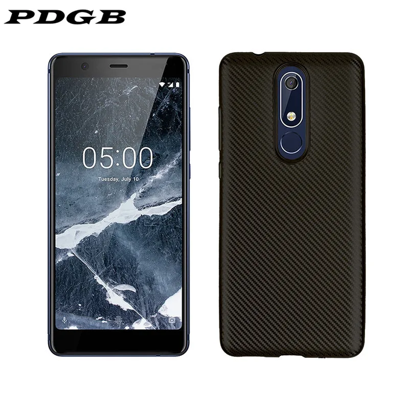 

PDGB 3K Twill Pattern TPU Case for Nokia 1 2 3 5 6 7 Plus 8 9 Slim Cover For Nokia 6 2018 6.1 2.1 3.1 5.1 X6 Soft Silicone Shell