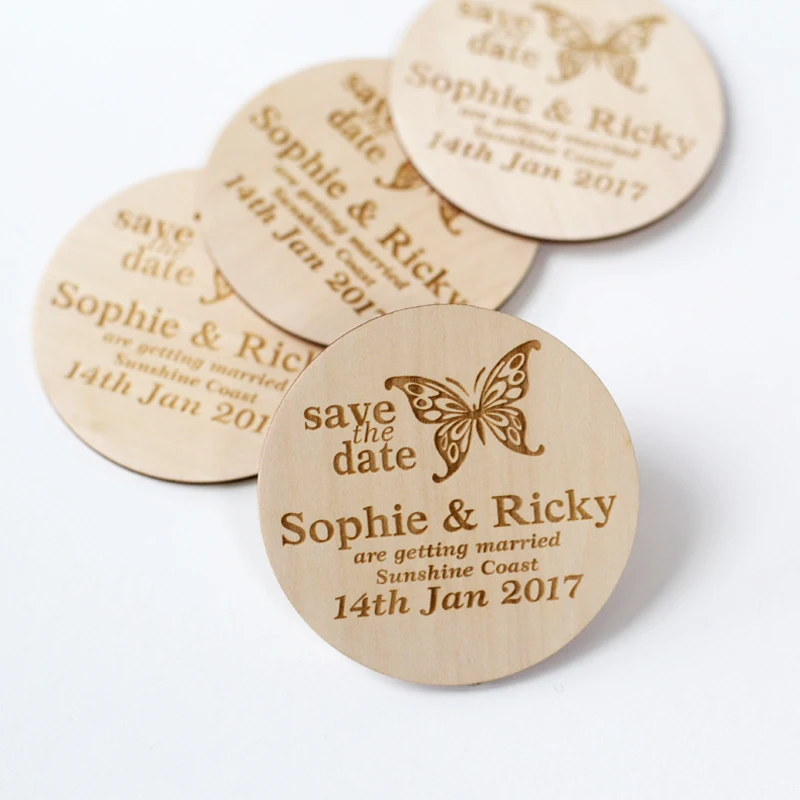  Butterfly Stlyes Wedding Save the Date Magnets Personalized Elegant Wedding Invitation Wedding Favo - 32642503050