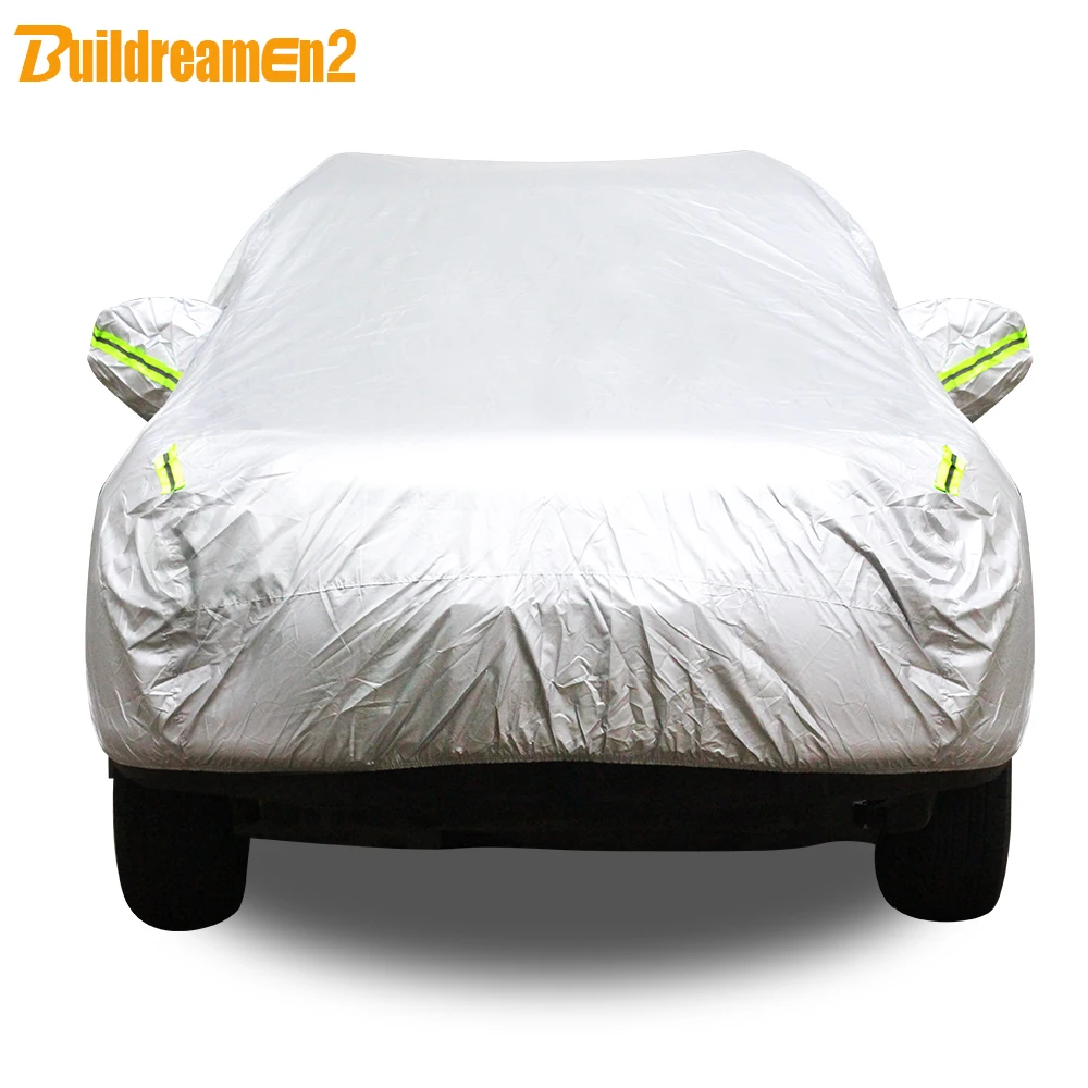 Buildreamen2 Car Cover Waterproof Auto Sedan Hatchback Anti UV Outdoor