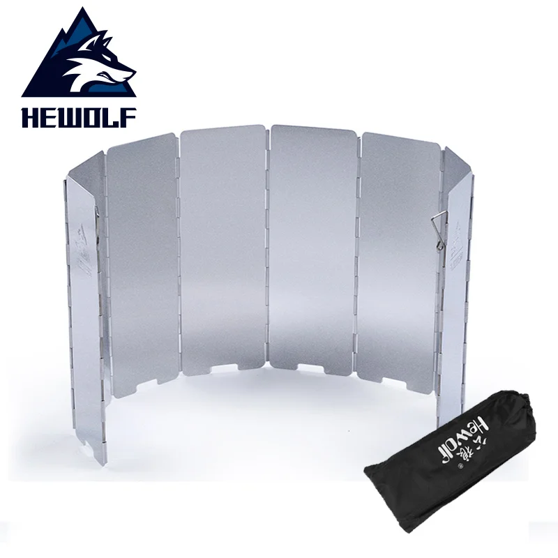 Hewolf 8 тарелок для улицы кемпинга газовая плита ветрозащитная алюминиевая